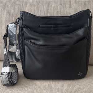 Lug Cable Car VL Crossbody Bag BLACK / ABSTRACT FERN LINING